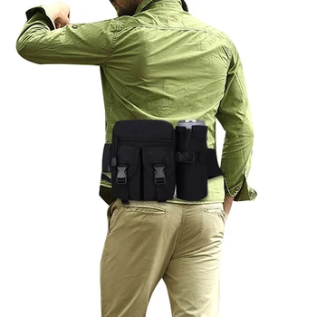 

Men's Waist Belt Bag, Outdoor Tactical Fanny Pack with Water Bottle Holder for Hiking Jogging Running
