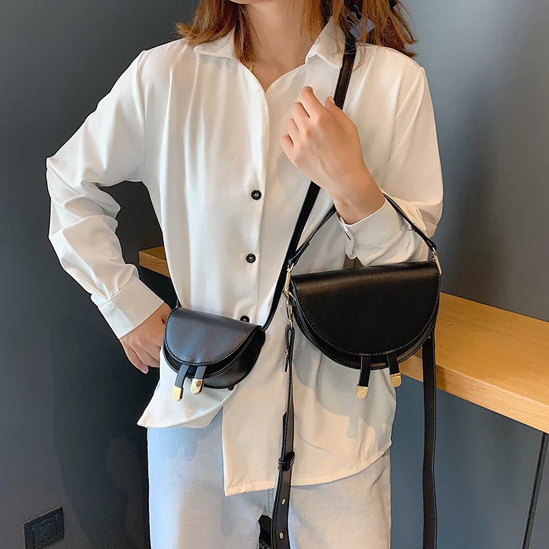

France Non-mainstream (Large Small) Shoulder Semicircle Western Style WOMEN'S Bag 2019 New Style Korean-style Shoulder Fashion S