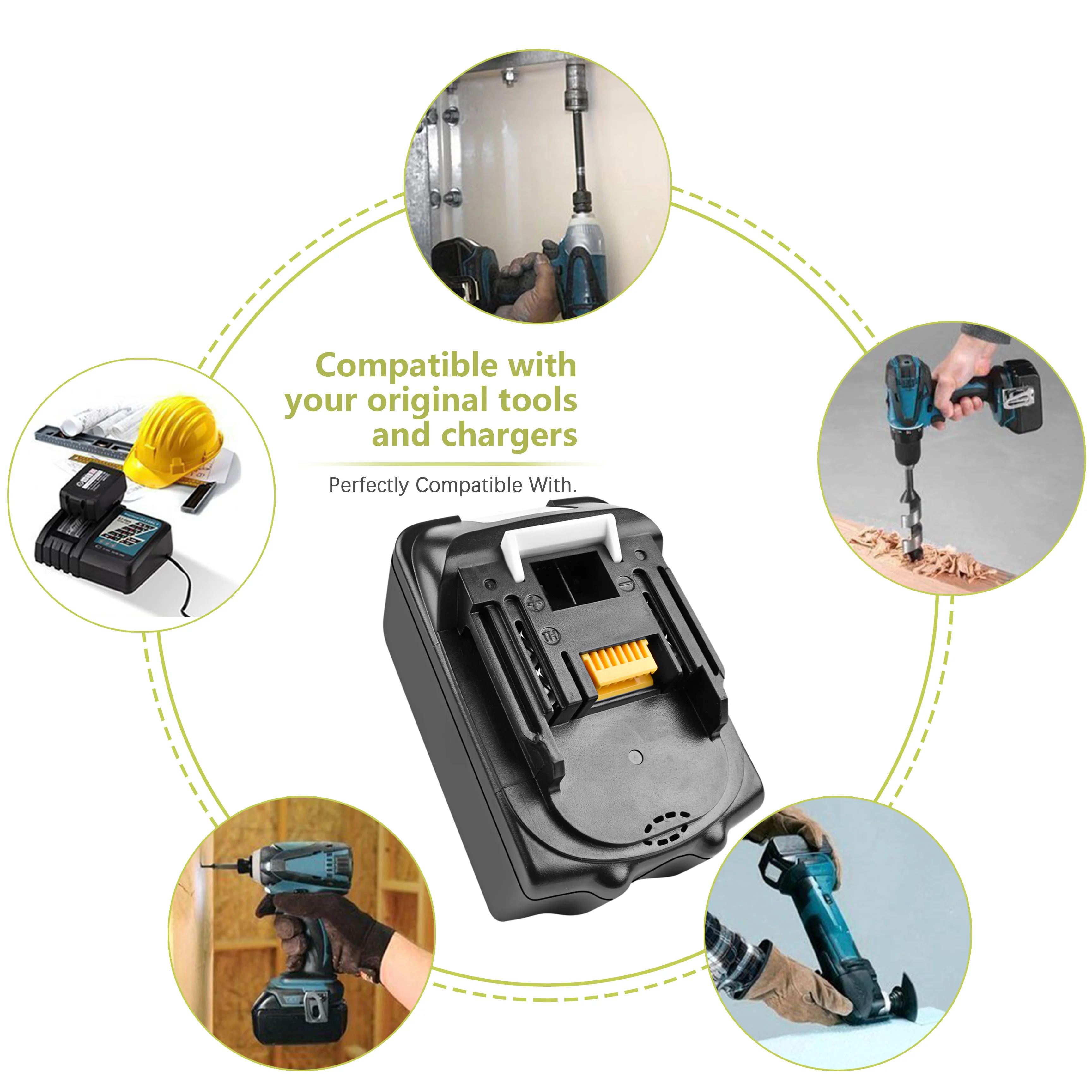 Powtree для Makita высокая емкость 18 в 4000 мАч BL1830 электроинструменты литий ионный