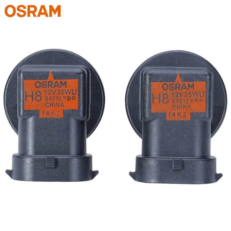 OSRAM H8 желтый 62212FBR галогенный противотуманный фонарь 12 в 35 Вт Автомобильные Оригинальные противотуманные фары 2600 к свет+ 60% ярче подлинные авто лампы, пара