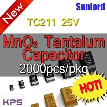 

TC211 25V Chip Solid MnO2 Tantalum Capacitors Communication Consumer electronics Instruments Medical 5G Industrial
