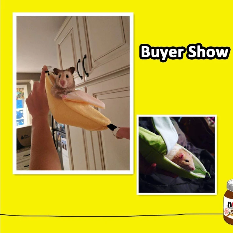 Practical Pet Banana Bed Hamster Bed House Hammock Small Animal Bed House Cage Nest Hamster Accessories