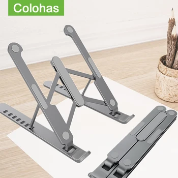 

Aluminum Portable Laptop Stand Foldable Support Base Notebook Stand Holder For Macbook Pro Air Computer Riser Cooling Bracket