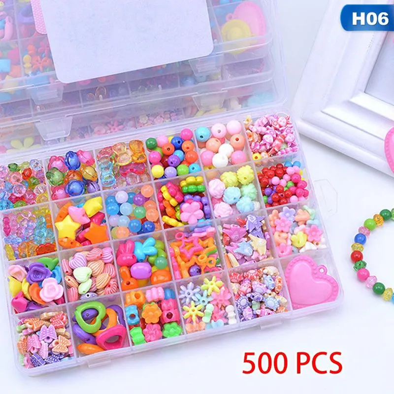 Handmade DIY Beaded Toy 24 Grid Girl Jewelry Making Toys Children Gift Creative Children's Toys - Цвет: 6