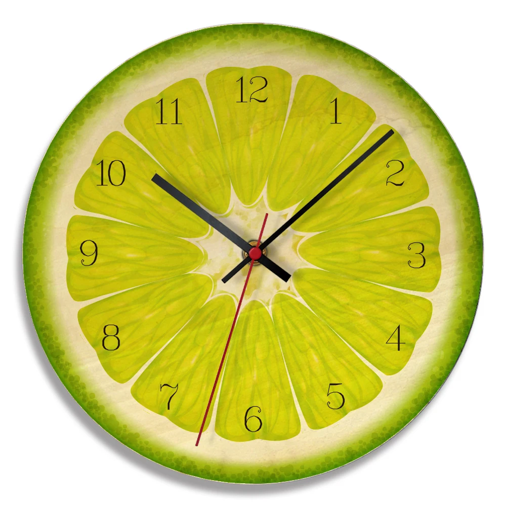 Кухонные настенные часы 11 дюймов мультфильм reloj де сравнению Фрукты украшения