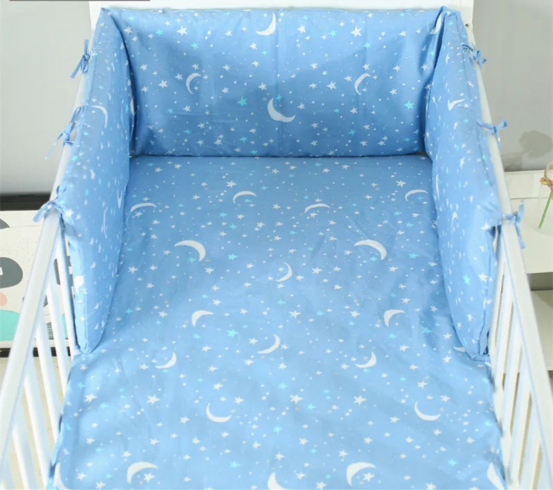 xingxingyuelianglan Детские бамперы для кроватки с рисунком короны 180*30 см, u-образный Комплект постельного белья для малышей, защитная подушка для кроватки для новорожденных - Цвет: xingxingyuelianglan