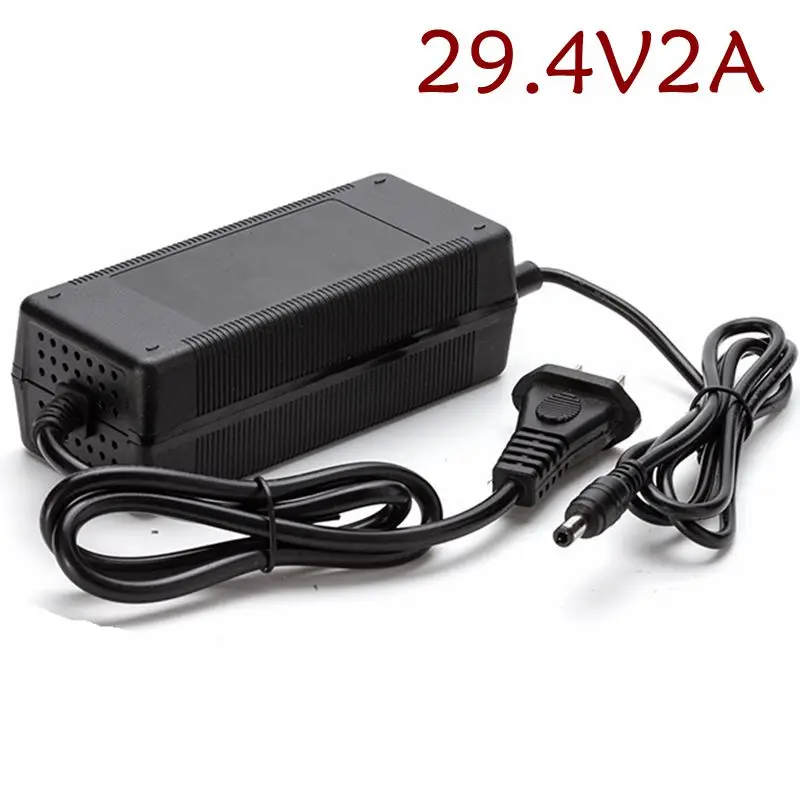 24V Charger Output 29.4V 2A Electric Bike Lithium battery 7S 10AH 15AH 20AH DC 5.5*2.1 Port | Электроника
