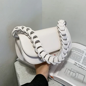 

Solid color Flap Armpit Bag 2020 Fashion New High quality PU Leather Women's Designer Handbag Casual Shoulder Messenger Bag