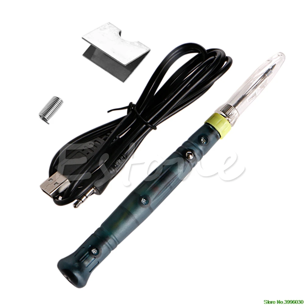 Профессиональный мини 5 в 8 Вт с питанием от USB сварочный паяльник Комплект W/светодиодный индикатор