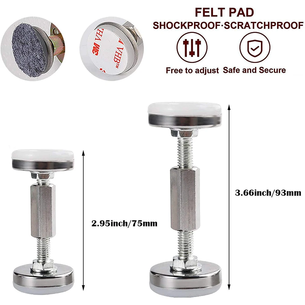 Adjustable Threaded Bed Frame Headboard Stoppers 56-120mm Bed Frame Anti-Shake Tool Hardware Fasteners Home Fixed Tool