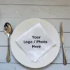 10pcs/lot Print Your Photo Satin Table Napkins Personalized Wedding Bridal Shower Napkin Rehearsal Dinner Hotel Party Napkins 1