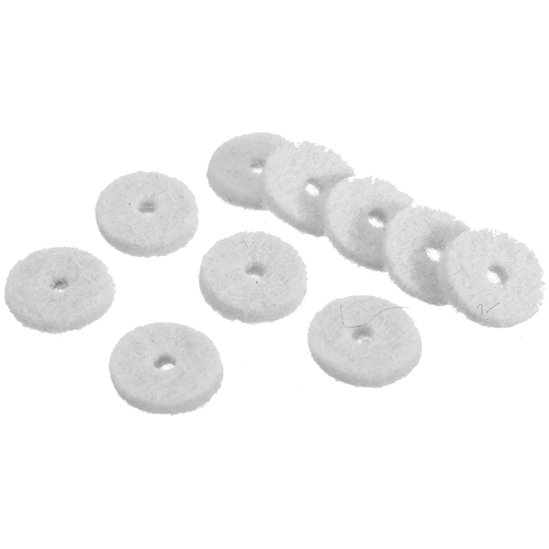 10pcs/set Black/White Felt Shoulder Strap Buttons Washers For Electric Guitar Bass Shoulder Strap Buttons Guitar Accessories