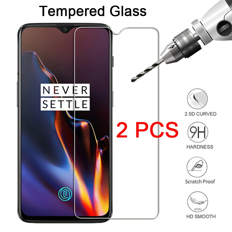 

2 Pieces Glass 9H Tempered Glass Hard Screen Protector Film for Oneplus 7T 6T 5T 3T Protective Glass for Oneplus 7 6 5 3 2 HD