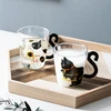 Coffee milk tea Glass water cup Cartoon creative cute Cat mug Red wine beer champagne glasses kids bottle reusable ► Photo 3/6