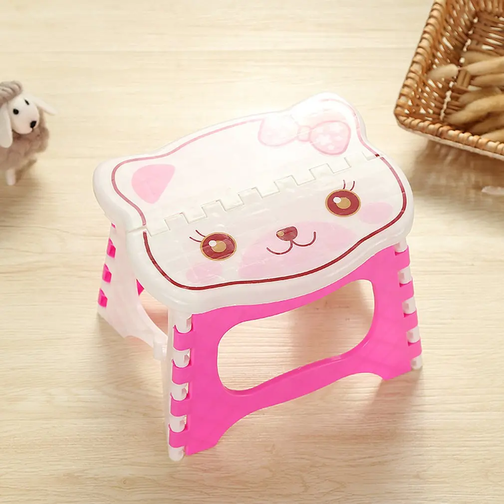 

Folding Step Stool Lightweight Step Stool Mini Cartoon Safe Stool for Kitchen, Bathroom, Bedroom, Kids or Adults