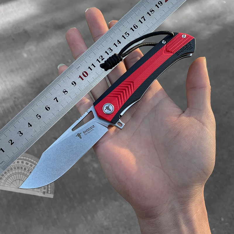 NEW 20.3CM 59 HRC Folding Knife Pocket Knives Two-color G10 Handle Tactical Outdoor Survival Combat EDC Hunting folding knife |