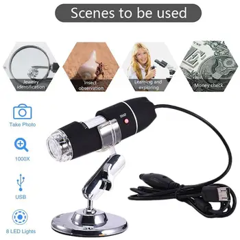 

Portable Size LED Digital Microscope USB Endoscope Camera Microscopio Magnifier Electronic Microscope With Stand