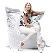 Белый цвет двойное сиденье большое Кресло-мешок стул-Водонепроницаемый Открытый гигантский пространство benabag сиденье lounge