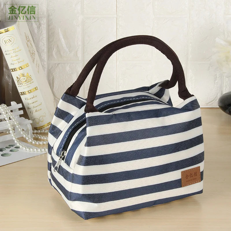 

New Style Printed Oxford Comfortable Hand Bento Box Bag Insulated Picnic WOMEN'S Bag Thermal Bag