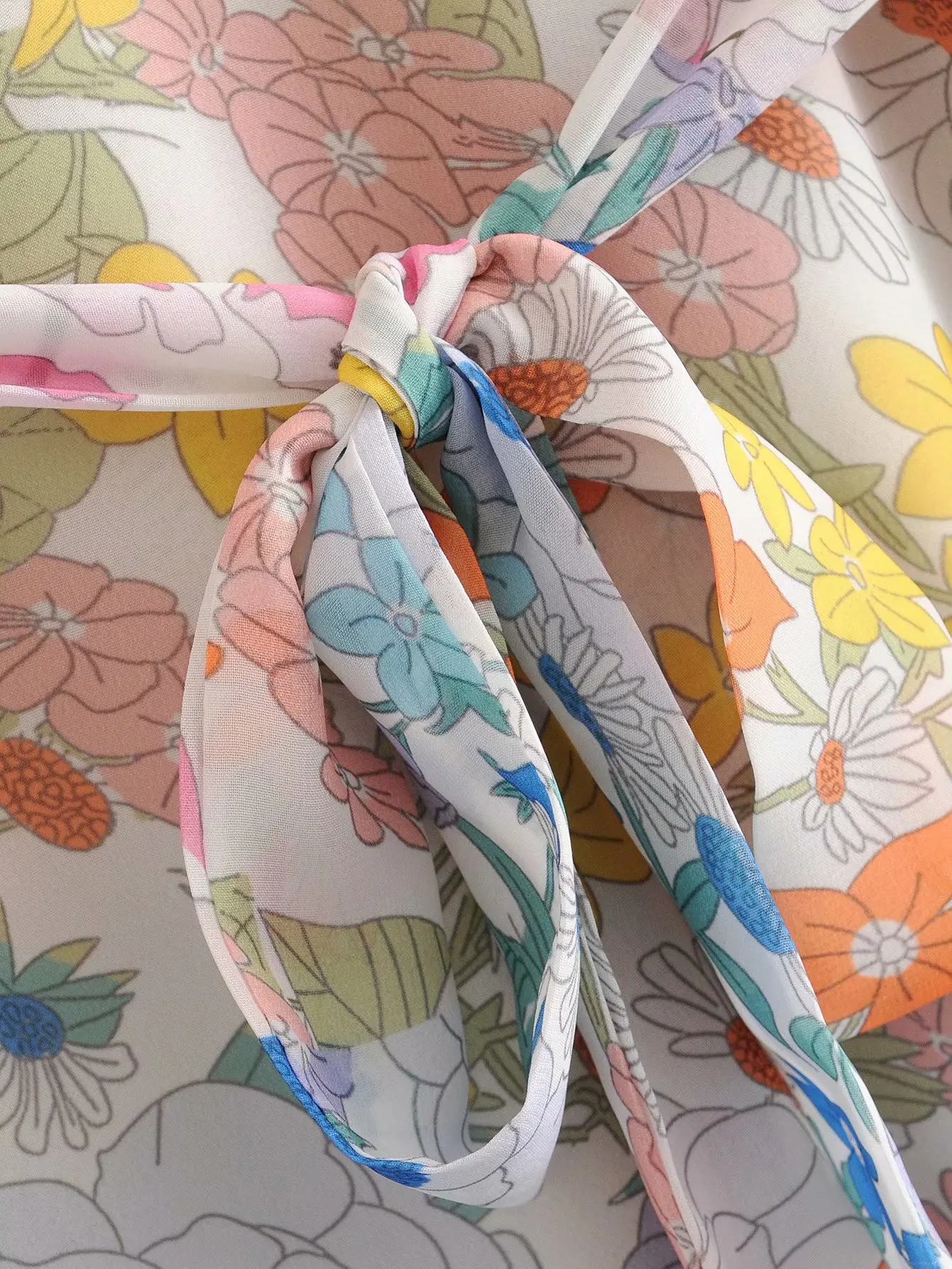 Za 2019 women dress silk floral print fashion ins dress bow sashes draped turn-down collar dresses female vintage vestidos