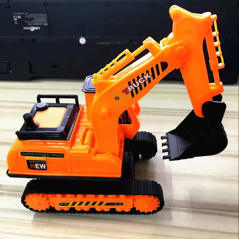 

Boy CHILDREN'S Toy Car Sliding Engineering Vehicle Large Size Excavator Educational Creative Hook Machine Inertia 10 Yuan Back