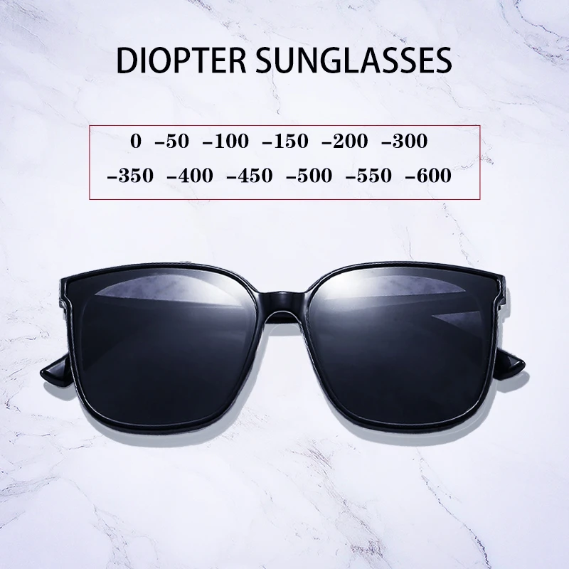 ladies sunglasses 2021 Polarized Oversize  Aviation Sun Glasses Myopia Sunglasses for Men Women Nearsighted glasses Diopter 0 to -6.0 square sunglasses