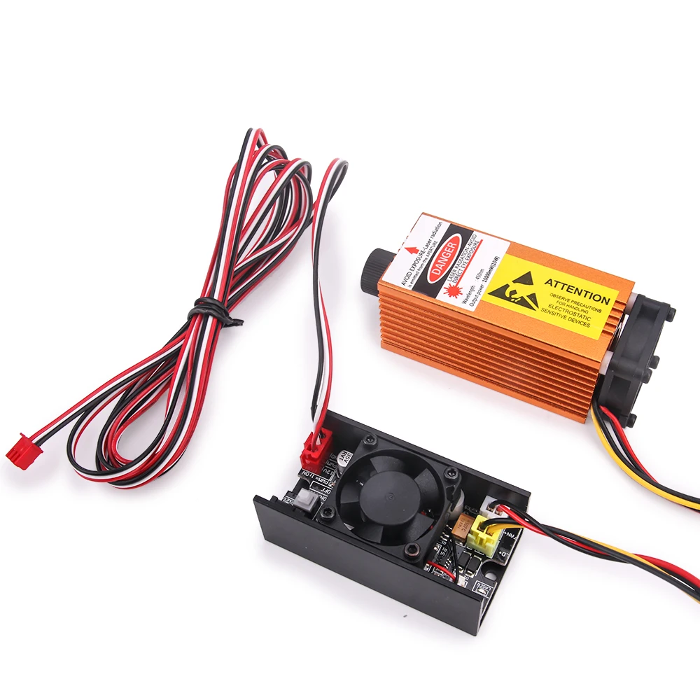 Сине фиолетовый лазерный модуль с регулируемым фокусом 15 Вт Гравировальный