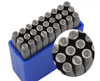 

5/32"(4mm) Steel Lowercase Letters Alphabet Script Metal Hand Stamp Punches Kit for Mold Code Tag Jewel Making Die