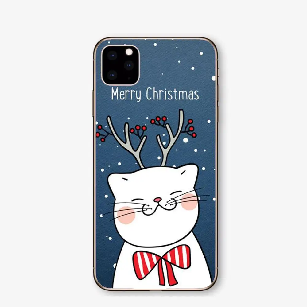 TPU Рождественский Роскошный прозрачный чехол из ТПУ для iPhone 11Pro XS Max 7 5 5S SE 6 7Plus XR 6PIUS мягкая термополиуретановая крышка-Чехол - Цвет: TPU