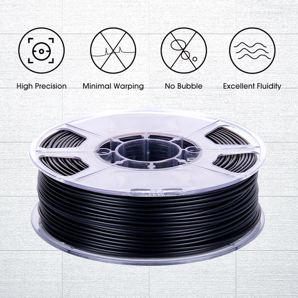 eSUN PETG Filament 1.75mm,3D Printer Filament PETG Accuracy +/- 0.05mm,1KG  2.2LBS Spool 3D Printing Materials for 3D Printers