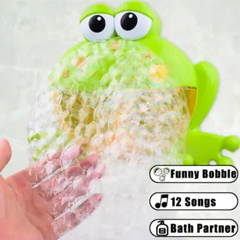 

Frog Shape Automatic Bubble Machine Maker Blower Baby Kids Child Summer Music Bath Toy Gift High Quality