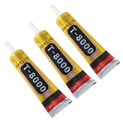 Colle adhésive en résine époxy 50ml T 8000 pour réparation de cadre de téléphone portable, Point de colle pour écran tactile LCD, bijoux en diamant, Super bricolage 