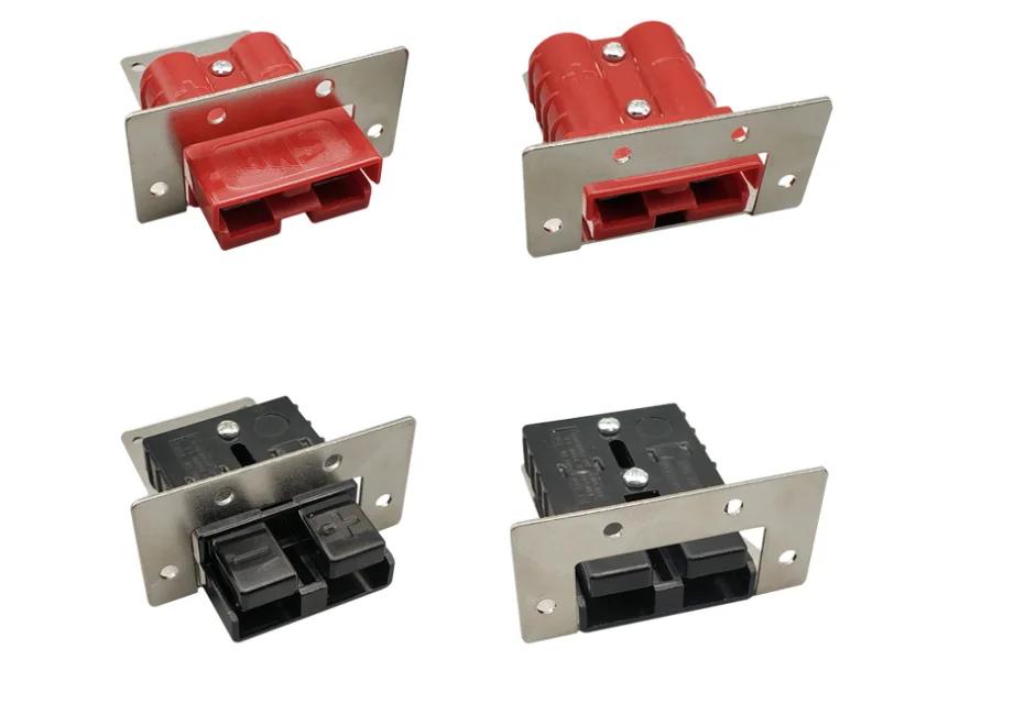 Forklift charging 50a 175A Anderson plug 600v connector iron fixing bracket