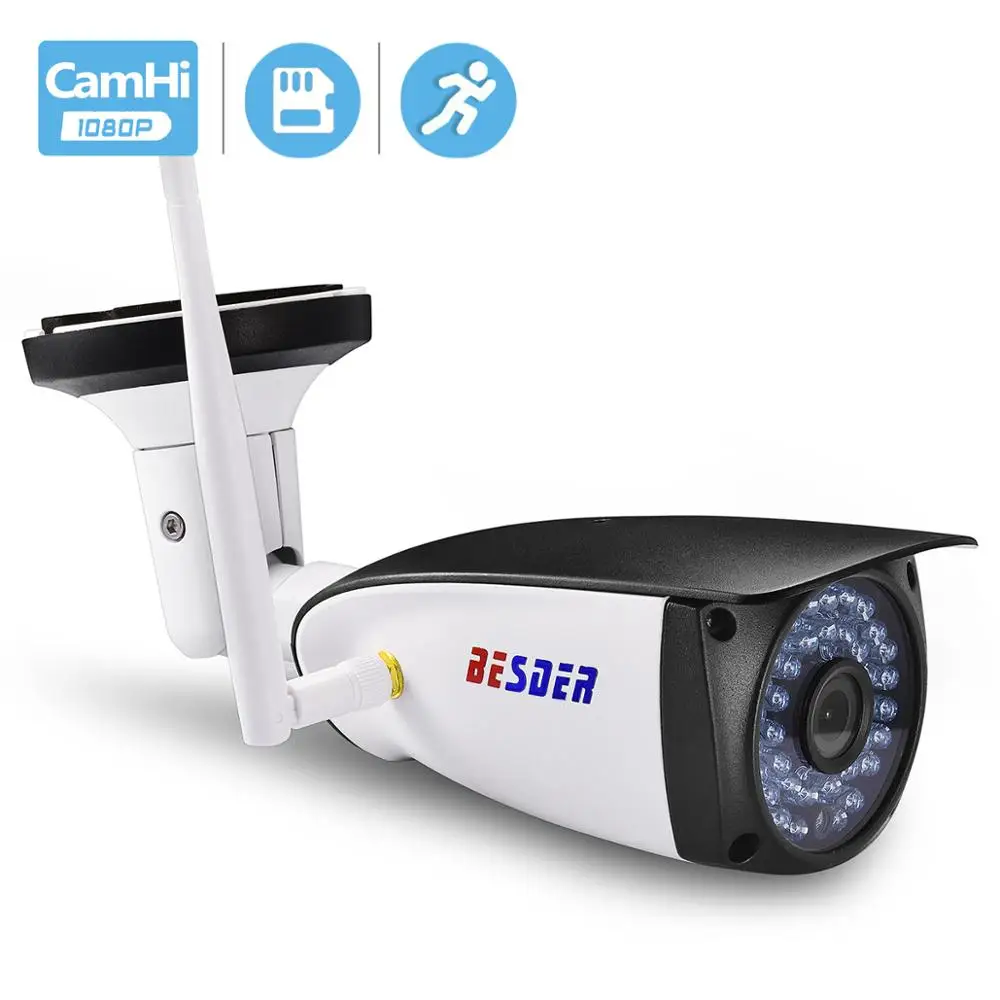 IP камера видеонаблюдения BESDER HI3518E + SONY IMX323 Wi Fi 1080P слот для SD карты 12 В 2 А|outdoor ip camera|ip