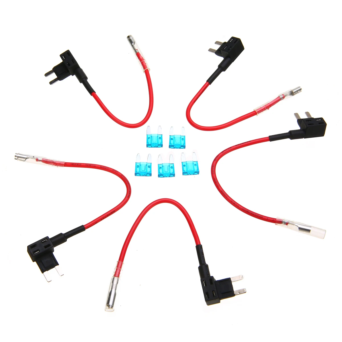 5pcs 15A Add Circuit Mini Blade Fuse Boxe Holder ACS ATO ATC Piggy Back Tap Hot