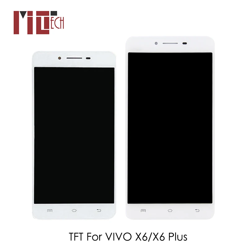 

TFT LCD Display For VIVO X6 X6A X6S LCD Touch Screen Digitizer LCD For VIVO X6 Plus White with Frame Full Assembly Replacement
