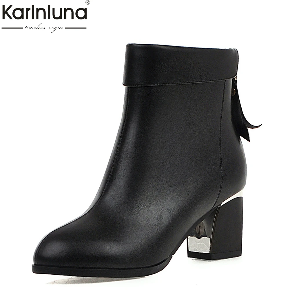 

Women's Big Size 32-45 Dropship high Heels Ankle Boots Woman Shoes elegant office lady Autumn Shoes Woman Boots Female