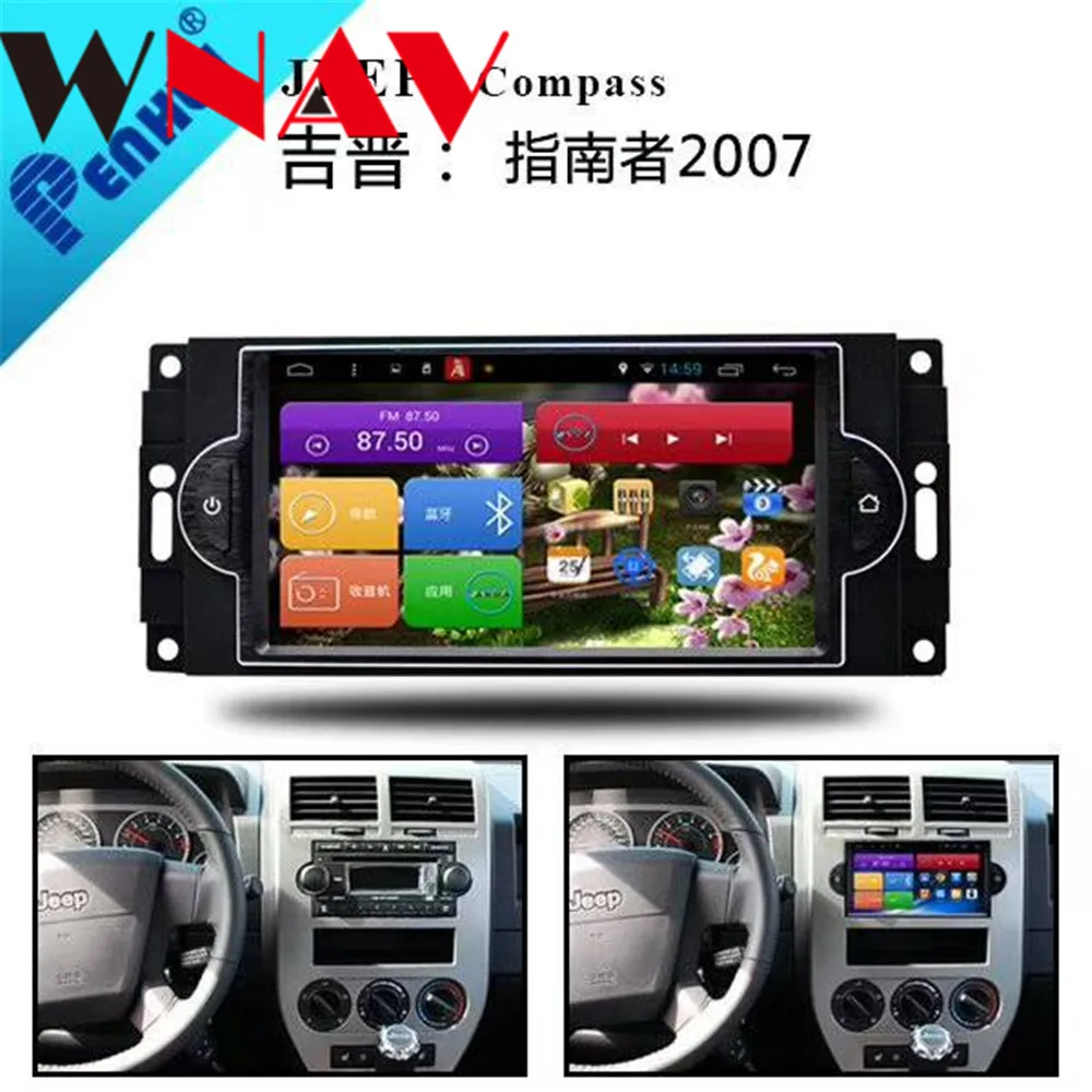 Cheap 7" Android 8.1 Octa Core Car GPS Navigation For Chrysler 300c/Dodge RAM/Jeep Grand Cherokee/Commander multimedia player headunit 1