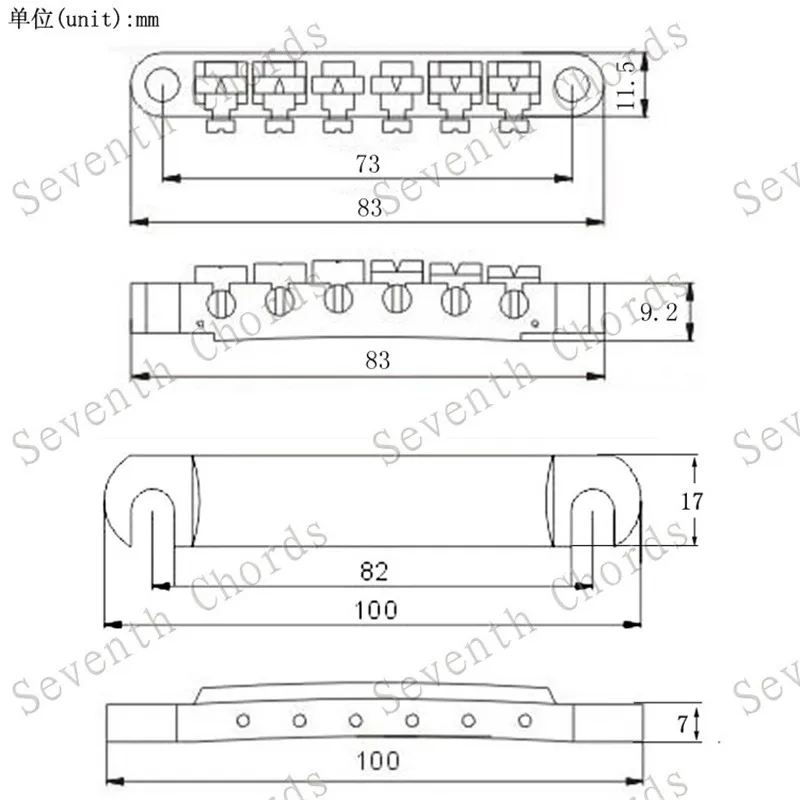 Набор настраиваемых мостов и зажимов для 6 струнных аксессуаров электрогитары
