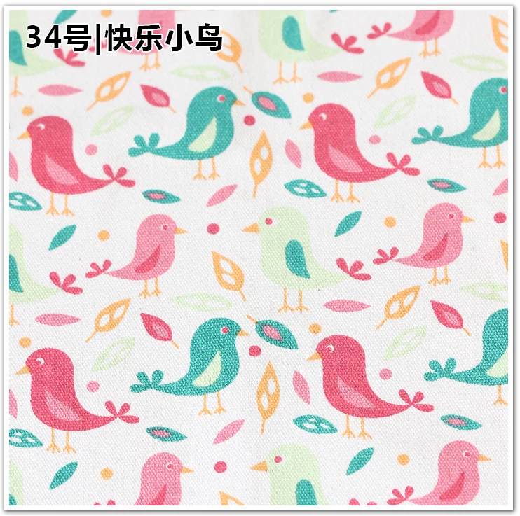 50x145 см мультфильм цветы хлопок холст ткань лен хлопок печать кружево для Patchwork ворка/DIY скатерть/Диван Обложка/сумки D20