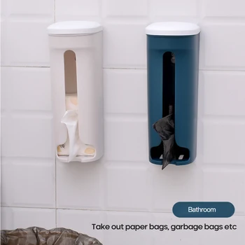 

Round Wall-Mounted Garbage Bag Finishing Storage Box Kitchen Plastic Bag Extraction Box Storage Box Kitchen Organizer Tool Acces
