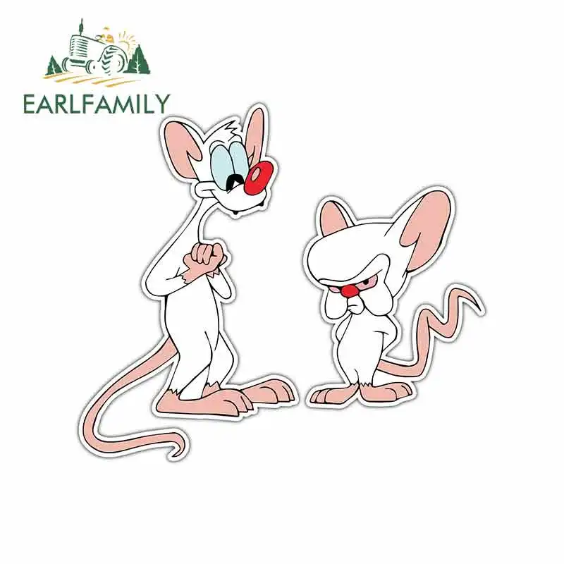 

EARLFAMILY 13cm x 11.5cm Car Stickers Cartoon Two Mice Anime RV VAN 3D DIY Fine Decal Bumper Trunk Truck Graphics Vinyl JDM