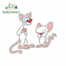 EARLFAMILY 13cm x 11.5cm Car Stickers Cartoon Two Mice Anime RV VAN 3D DIY Fine Decal Bumper Trunk Truck Graphics Vinyl JDM