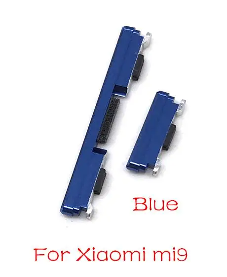 Кнопочный ключ питания для Xiaomi Mi A2 6 6X9 8 Lite Max 3 Play Кнопка регулировки громкости Замена бокового ключа - Цвет: Mi9 Blue