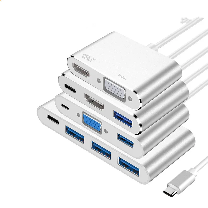 Прямая продажа с фабрики type-c док-станция серии type c к hdmi/VGA многопортовый USB