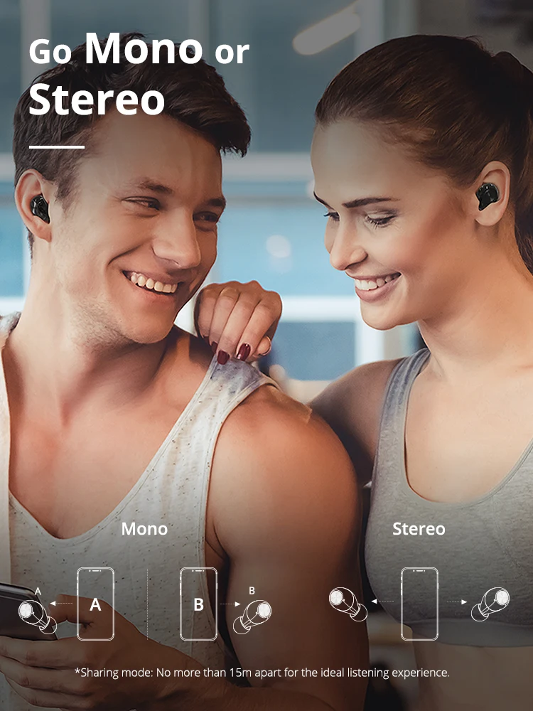 [Newest Version] Tronsmart Spunky Beat TWS Bluetooth Earphone QualcommChip APTX Wireless Earbuds with Volume Control