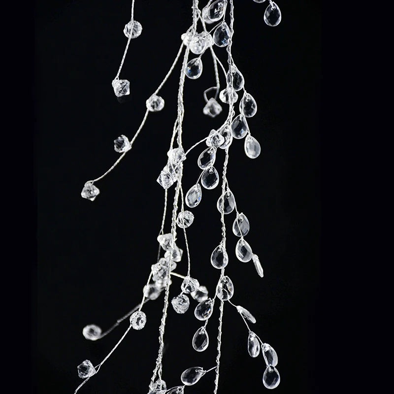 100/120/150cm Acrylic Crystal Bead Curtain Clear Water Drop Diamond Shape Branch String Garland For Wedding Party Decor Supplies
