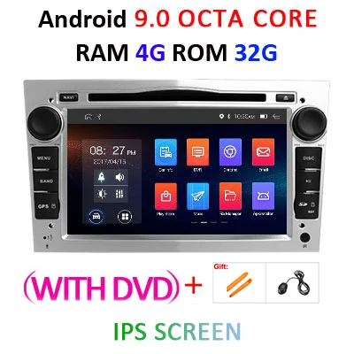 DSP 4G Android 9,0 радио GPS 2 DIN в автомобиль для opel Vauxhall Astra H G J Vectra Antara Zafira Corsa Vivaro Meriva Veda dvd-плеер - Цвет: 4G 32G-S-with DVD