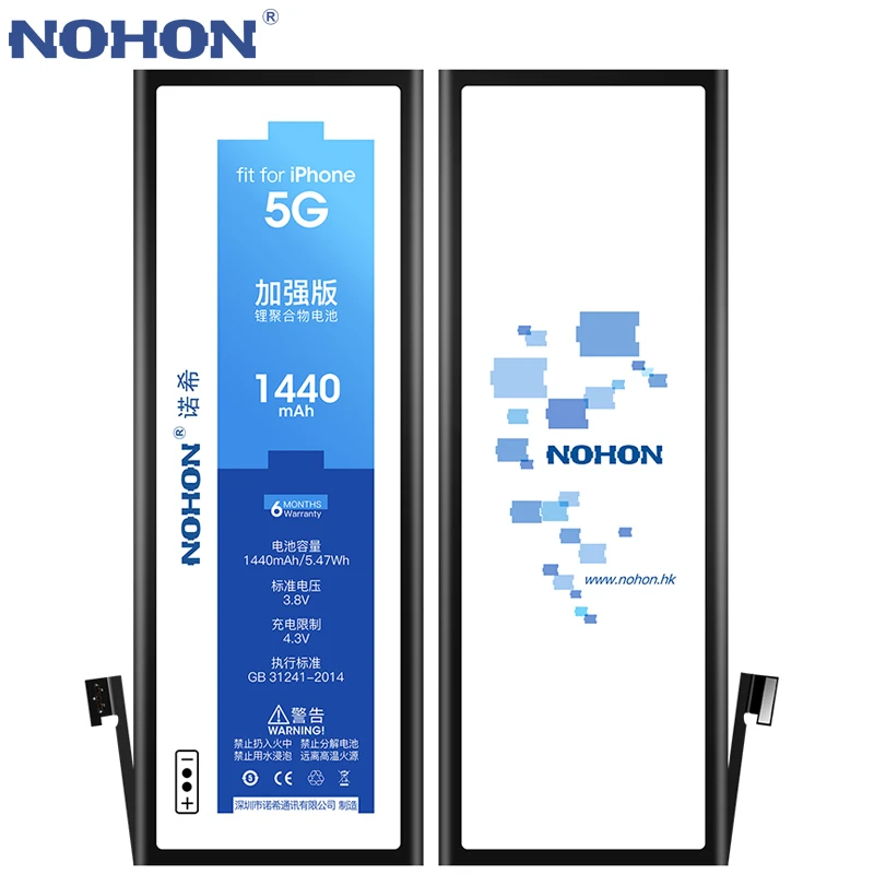 NOHON батарея для iPhone 5, 5S, 6, 6 S, 7 батарея для iPhone5, iPhone6, оригинальная сменная батарея, реальная емкость, мобильный телефон, Batarya