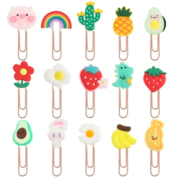 

Animal Bookmarks Paper Clips Cartoon Flower Organizer Clip Holder Bookmark Binder kawaii Office Stationery Student Tools